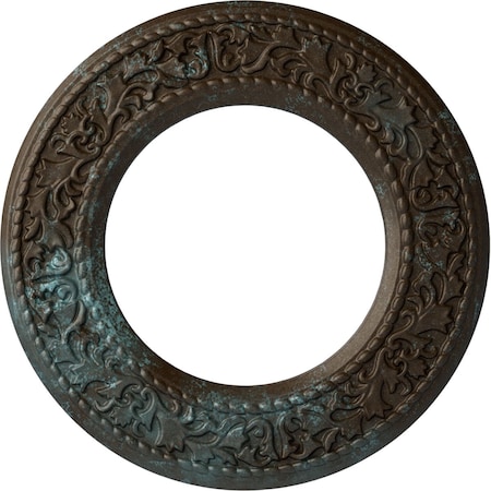 Ekena Millwork Blackthorn Medallion (Canopies up to 7 1/2"), 13 3/8"OD x 7 1/2"ID x 3/4"P, Bronze Blue Patina CM13BLBBS